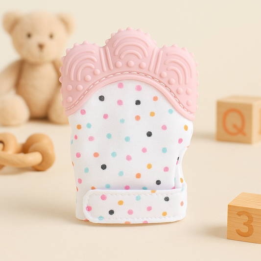Baby Teething Glove – Soothing Mitten Toy (3–12 Months)