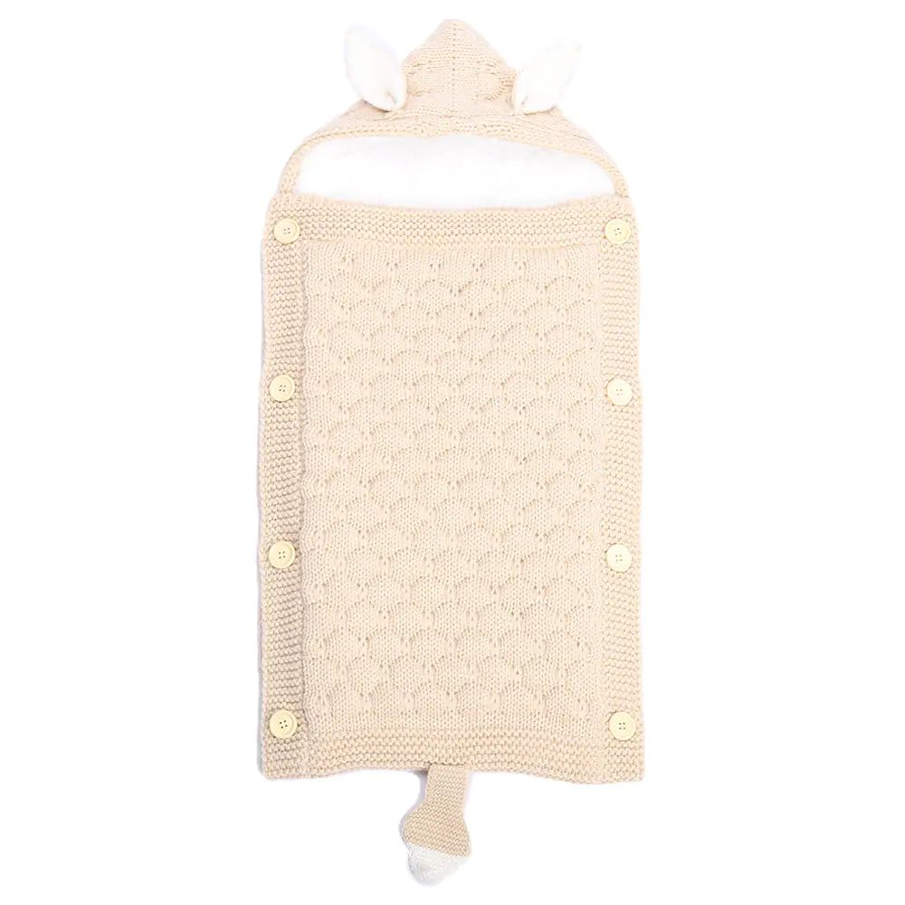 Spring Autumn Baby Knitted Rabbit Ear Sleep Sack (0–6 Months)
