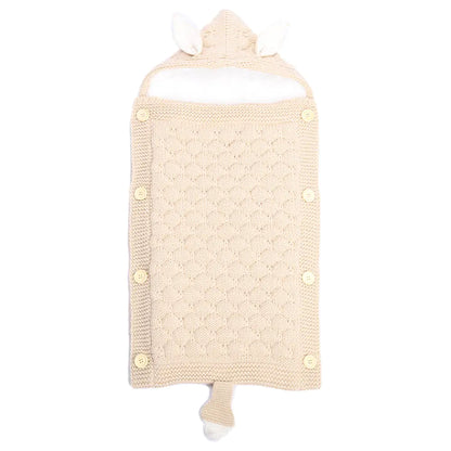 Spring Autumn Baby Knitted Rabbit Ear Sleep Sack (0–6 Months)