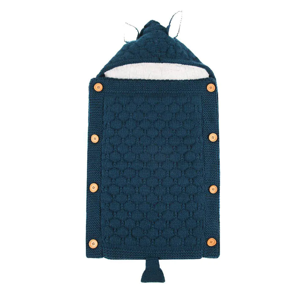 Spring Autumn Baby Knitted Rabbit Ear Sleep Sack (0–6 Months)