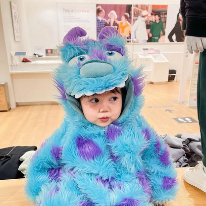 Cute Animal Baby Jumpsuit With Hooded Zipper (3 Months–2 Years)