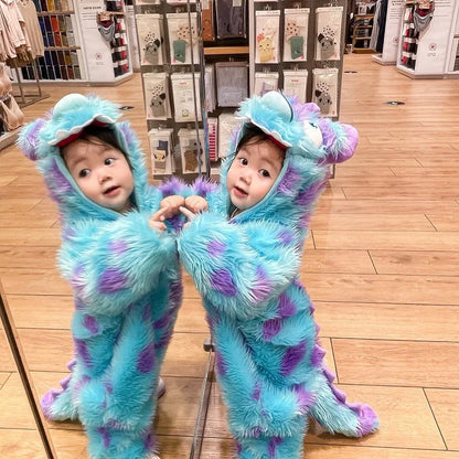 Cute Animal Baby Jumpsuit With Hooded Zipper (3 Months–2 Years)