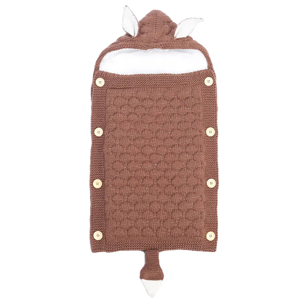 Spring Autumn Baby Knitted Rabbit Ear Sleep Sack (0–6 Months)