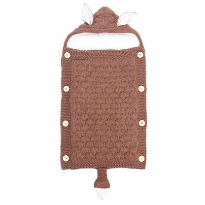 Spring Autumn Baby Knitted Rabbit Ear Sleep Sack (0–6 Months)