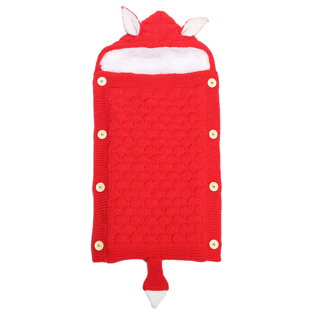 Spring Autumn Baby Knitted Rabbit Ear Sleep Sack (0–6 Months)