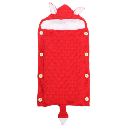 Spring Autumn Baby Knitted Rabbit Ear Sleep Sack (0–6 Months)