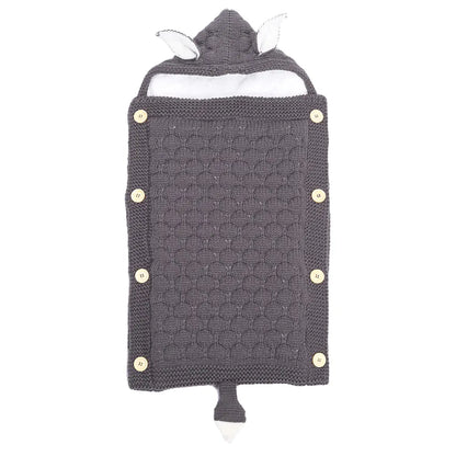 Spring Autumn Baby Knitted Rabbit Ear Sleep Sack (0–6 Months)