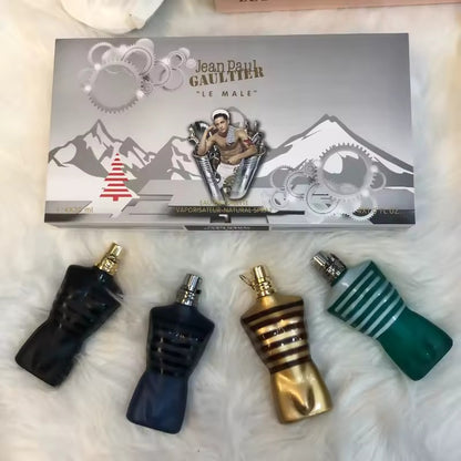 30ml*4 Men Portable Eau De Parfum Set Long Lasting Oriental Woody Scent