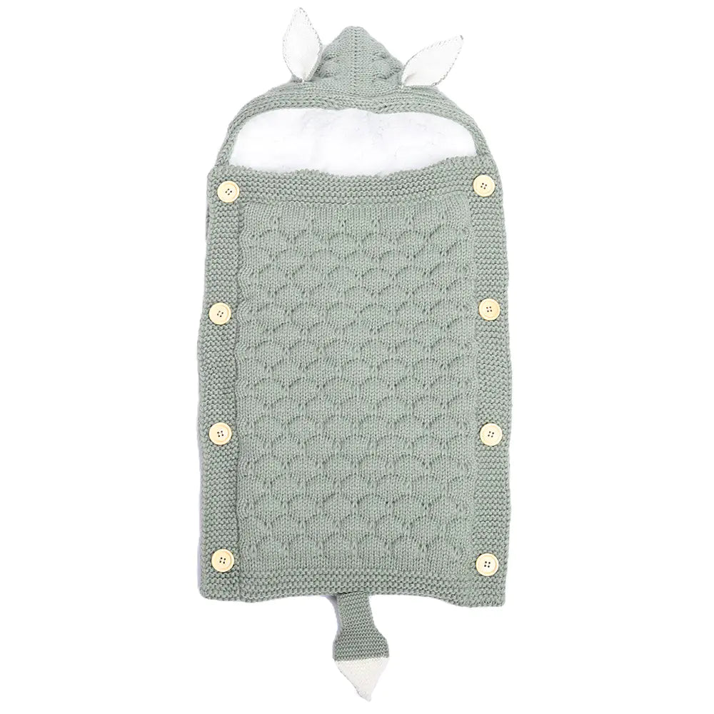 Spring Autumn Baby Knitted Rabbit Ear Sleep Sack (0–6 Months)