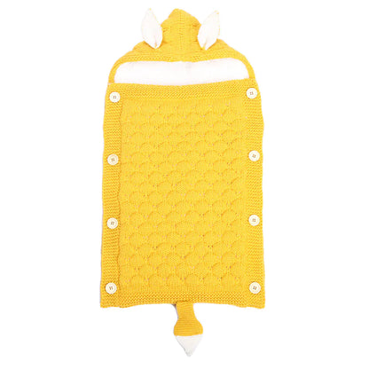 Spring Autumn Baby Knitted Rabbit Ear Sleep Sack (0–6 Months)