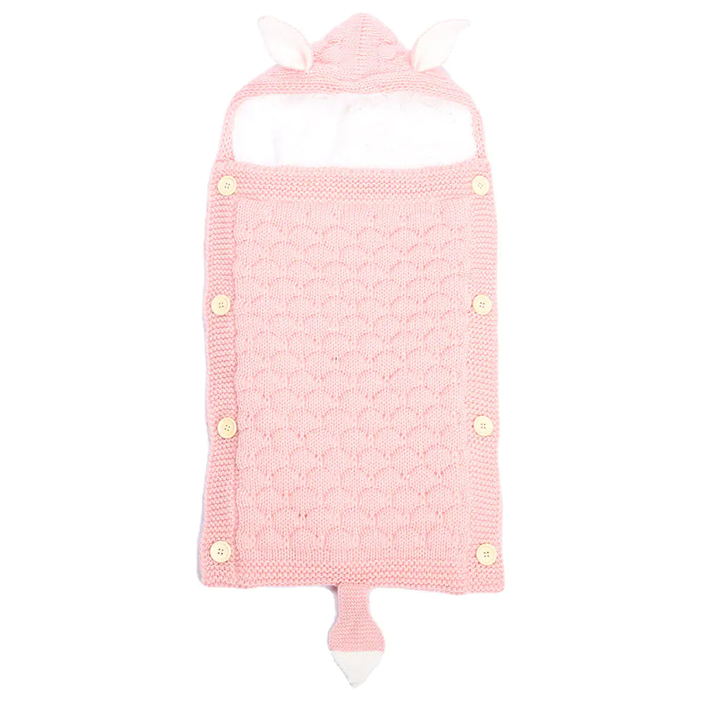 Spring Autumn Baby Knitted Rabbit Ear Sleep Sack (0–6 Months)
