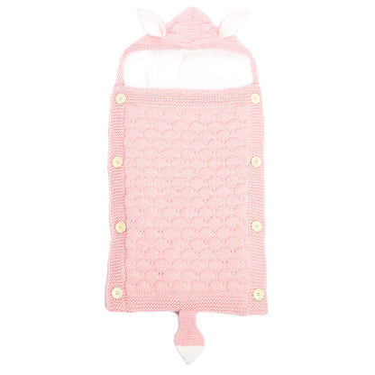 Spring Autumn Baby Knitted Rabbit Ear Sleep Sack (0–6 Months)