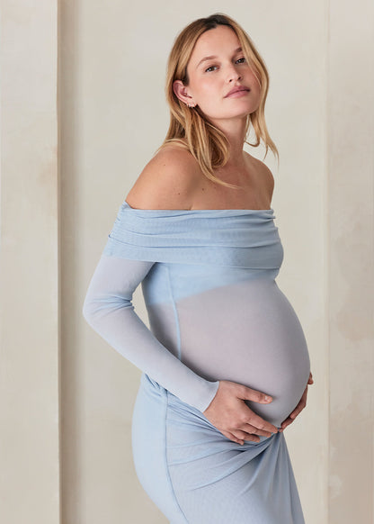 Off The Shoulder Soft Mesh Top