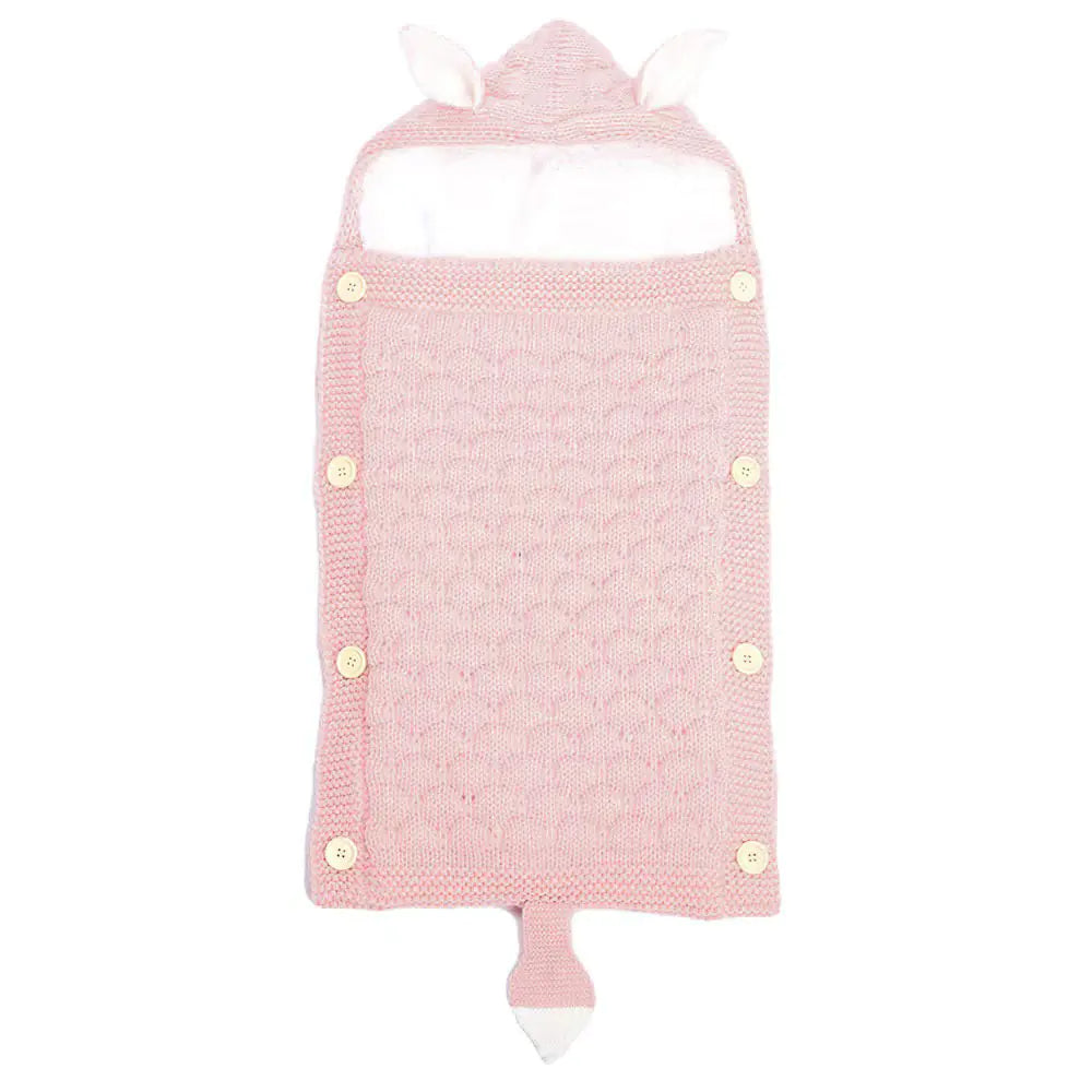 Spring Autumn Baby Knitted Rabbit Ear Sleep Sack (0–6 Months)