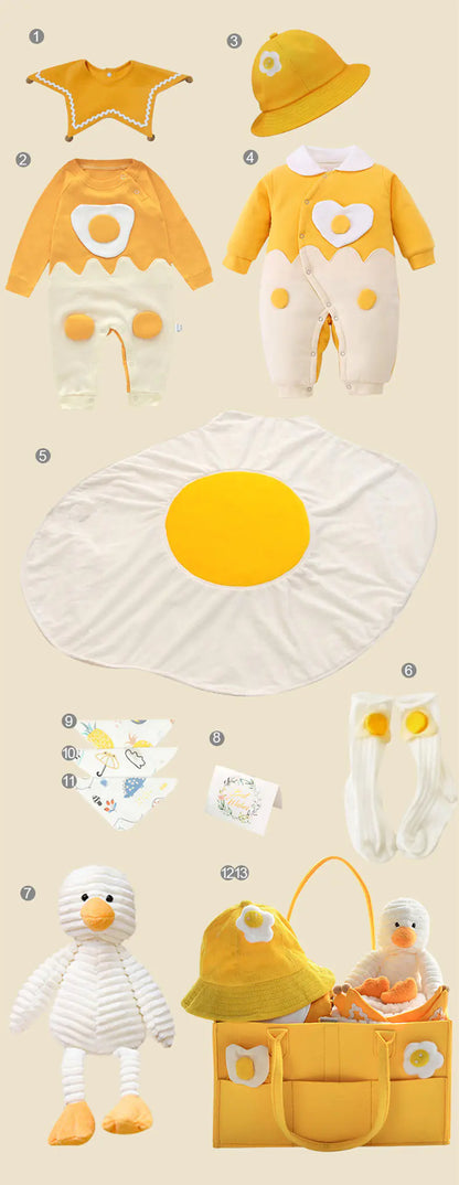 Newborn Gift Box with Summer Dress and Baby Supplies