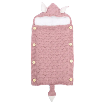 Spring Autumn Baby Knitted Rabbit Ear Sleep Sack (0–6 Months)