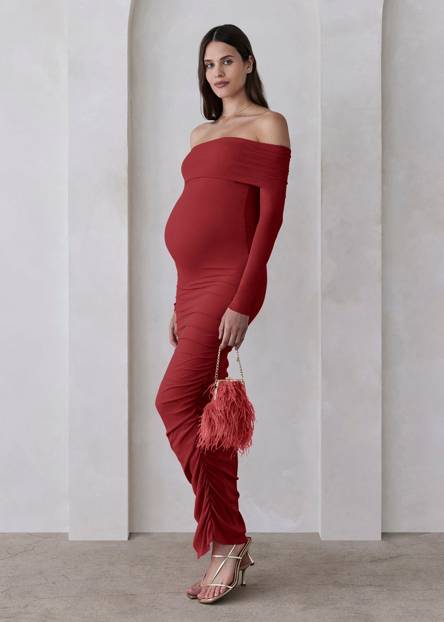 Off The Shoulder Soft Mesh Dress