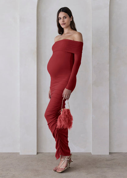 Off The Shoulder Soft Mesh Dress