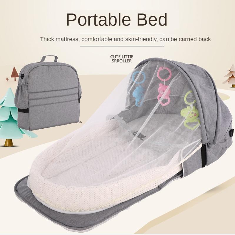 Foldable Baby Bed with Mosquito Net (0–1.5 Years)